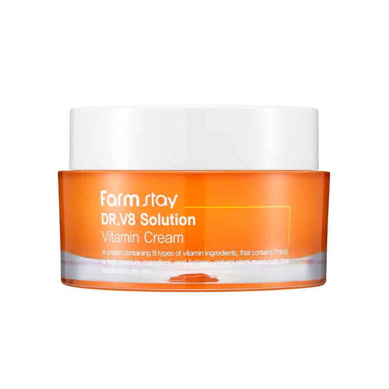 Крем для лица витаминный Farmstay DR.V8 Solution Vitamin Cream 50мл Крем для лица витаминный Farmstay DR.V8 Solution Vitamin Cream 50мл