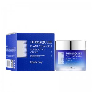 Укрепляющий крем со стволовыми клетками FarmStay Derma Cube Plant Stem Cell Super Active Cream 80 мл