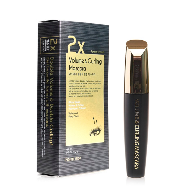 Тушь для объема и подкручивающая для ресниц FarmStay Volume Curling Mascara 12 мл