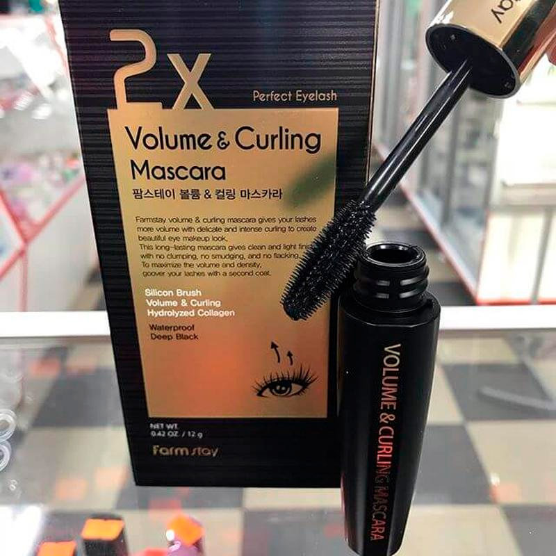 Тушь для объема и подкручивающая для ресниц FarmStay Volume Curling Mascara 12 мл