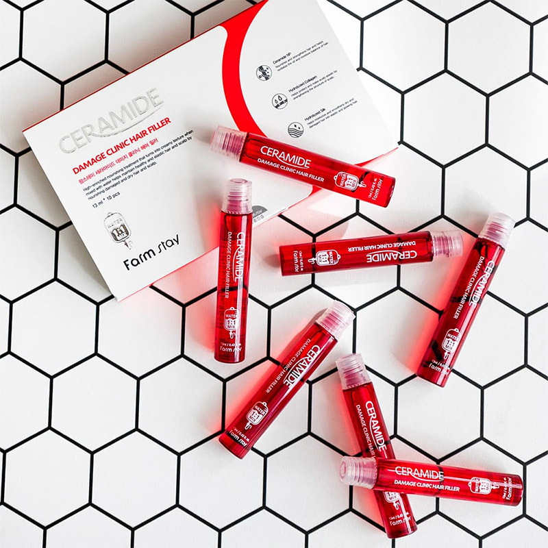 Филлер с керамидами для поврежденных волос FARM STAY Ceramide Damage Clinic Hair Filler 13 мл