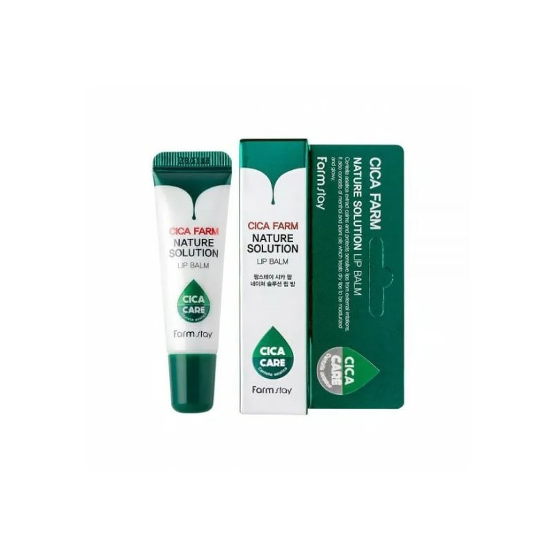 Бальзам для губ с центеллой азиатской FARMSTAY Cica Farm Nature Solution Lip Balm 10гр Бальзам для губ с центеллой азиатской FARMSTAY Cica Farm Nature Solution Lip Balm 10гр