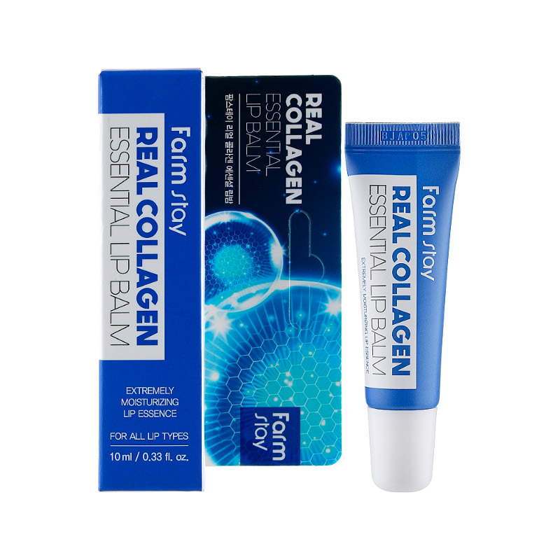 Увлажняющий бальзам для губ с коллагеном FarmStay Real Collagen Essential Lip Balm 10 мл Увлажняющий бальзам для губ с коллагеном FarmStay Real Collagen Essential Lip Balm 10 мл