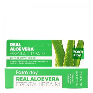 Бальзам для губ с алоэ FARMSTAY Real Aloe Vera Essential Lip Balm 10 мл