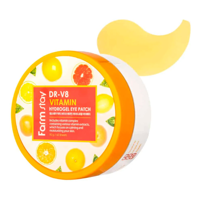 Гидрогелевые патчи с витаминами FARMSTAY DR.V8 Vitamin Hydrogel Eye Patch 60шт Гидрогелевые патчи с витаминами FARMSTAY DR.V8 Vitamin Hydrogel Eye Patch 60шт