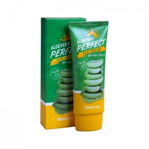 Солнцезащитный крем с алоэ FARM STAY Aloevera Perfect Sun Cream SPF50+ PA+++ - 70 мл