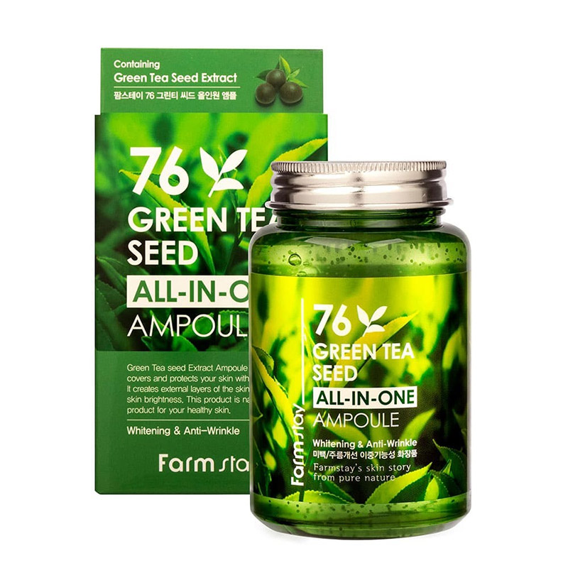 Многофункциональная сыворотка с экстрактом семян зеленого чая FARMSTAY Green Tea Seed All-In-One Ampoule 250мл