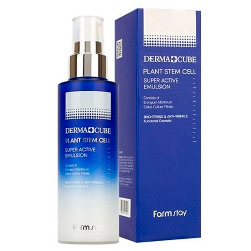 Укрепляющая эмульсия FarmStay Derma Cube Plant Stem Cell Super Active Emulsion 200 мл Укрепляющая эмульсия FarmStay Derma Cube Plant Stem Cell Super Active Emulsion 200 мл