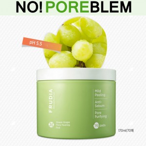 Отшелушивающие диски с зелёным виноградом FRUDIA Green Grape Pore Peeling Pad - 70 шт