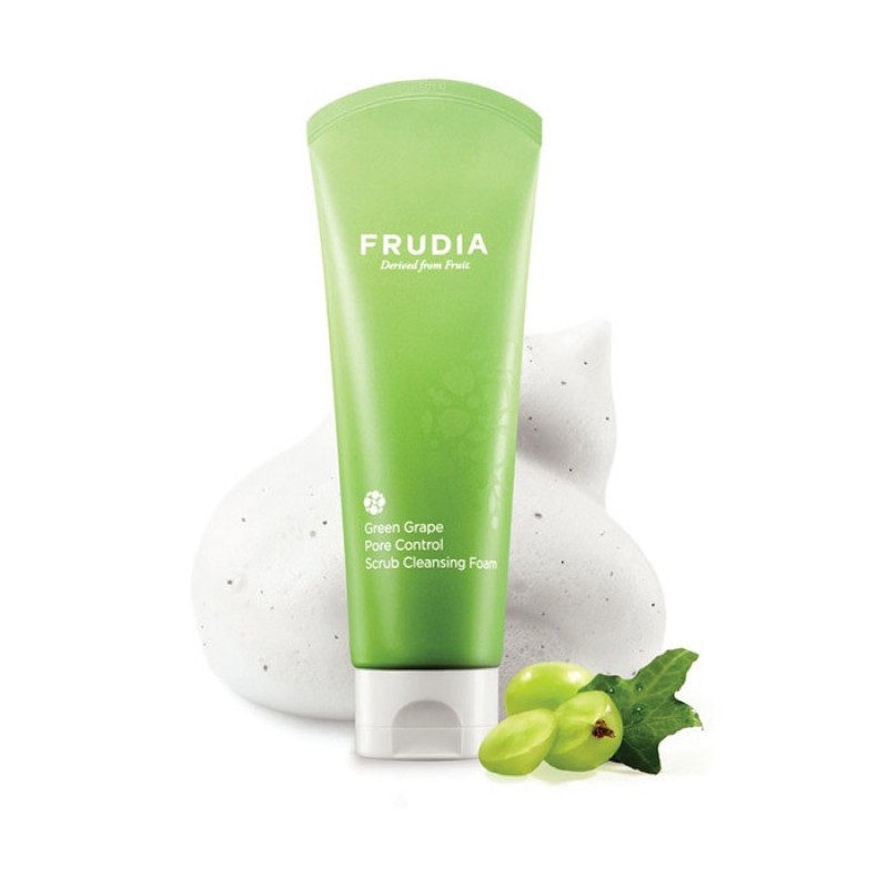 Себорегулирующая пенка-скраб FRUDIA Green Grape Pore Control Scrub Cleansing Foam - 145 мл