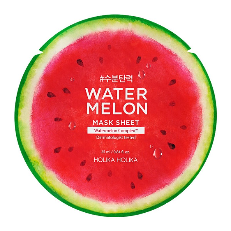 Увлажняющая тканевая маска с арбузом HOLIKA HOLIKA Watermelon Mask Sheet 25 мл