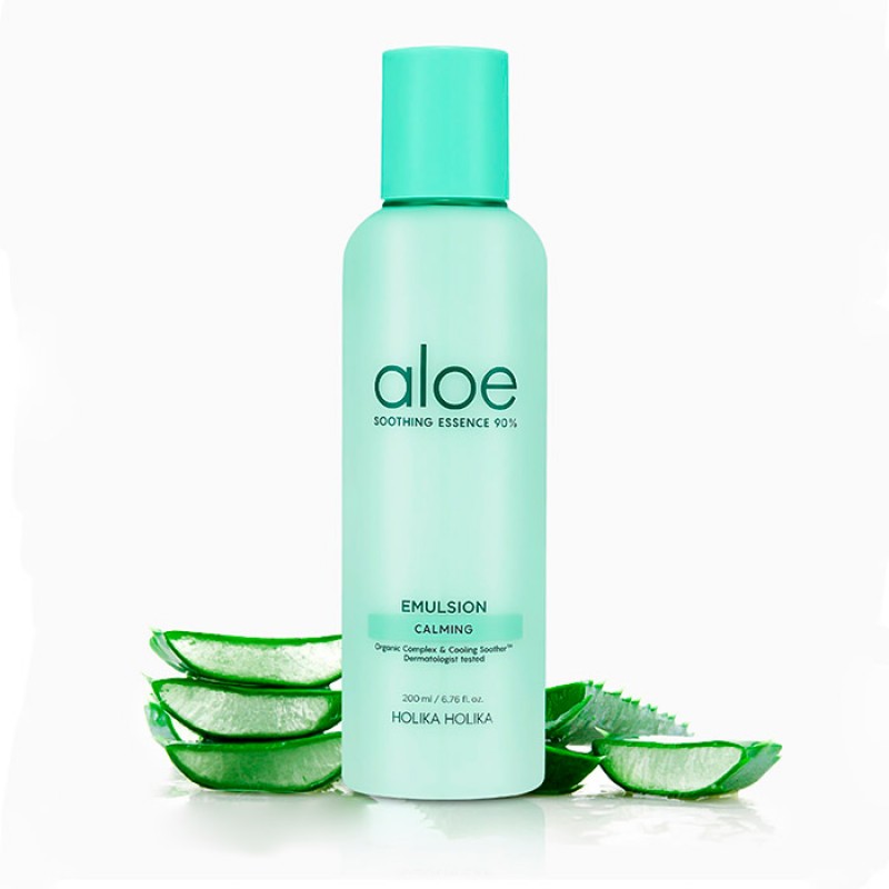 Успокаивающая эмульсия с алоэ вера HOLIKA HOLIKA Aloe Soothing Essence 90% Calming Emulsion - 200 мл