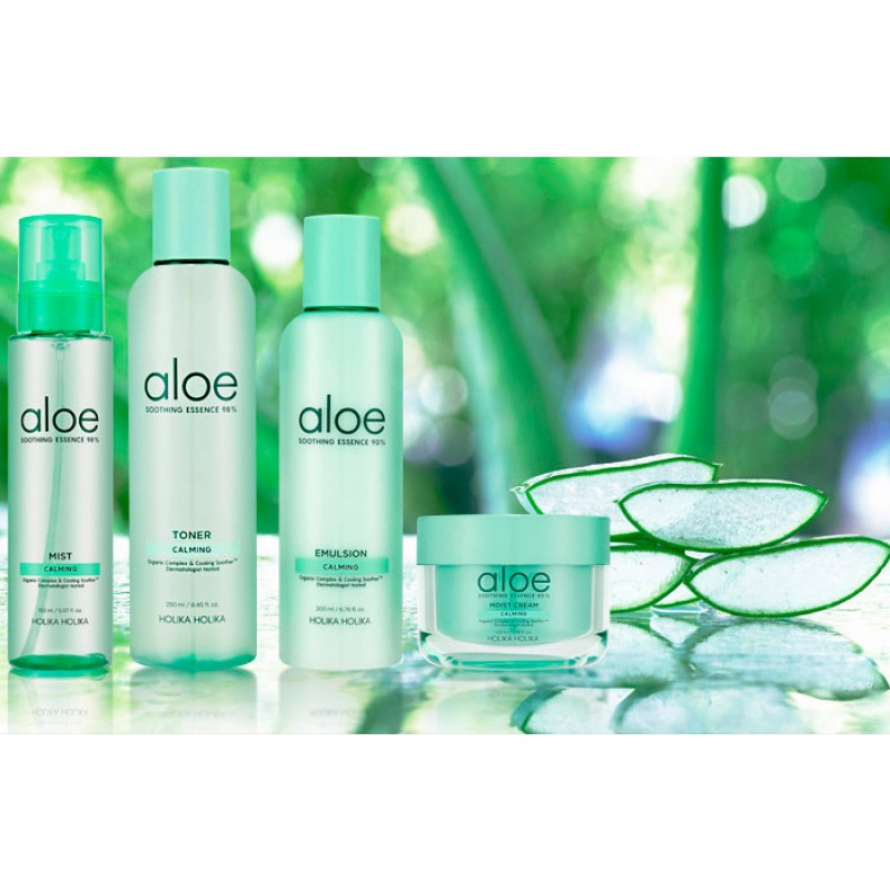 Успокаивающий тонер с алоэ вера HOLIKA HOLIKA Aloe Soothing Essence 98% Calming Toner - 250 мл.