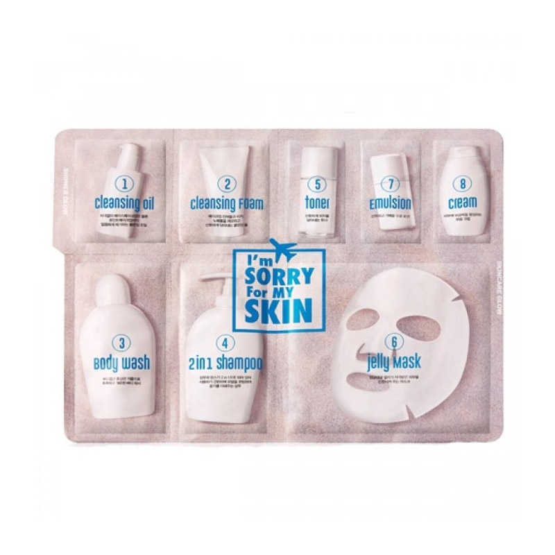 Трэвэл-набор I'm Sorry for My Skin 8 Step Travel Jelly Mask - 48,5 мл Трэвэл-набор I'm Sorry for My Skin 8 Step Travel Jelly Mask - 48,5 мл