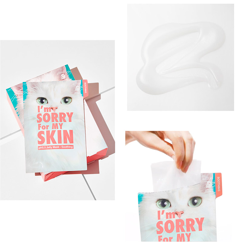 Успокаивающая тканевая маска Im Sorry for My Skin pH5.5 Jelly Mask Soothing Cat 33 мл