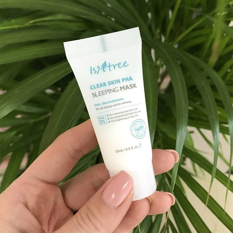 Миниатюра ночной маски с PHA-кислотой IsNtree Clear Skin PHA Sleeping Mask - 15 мл