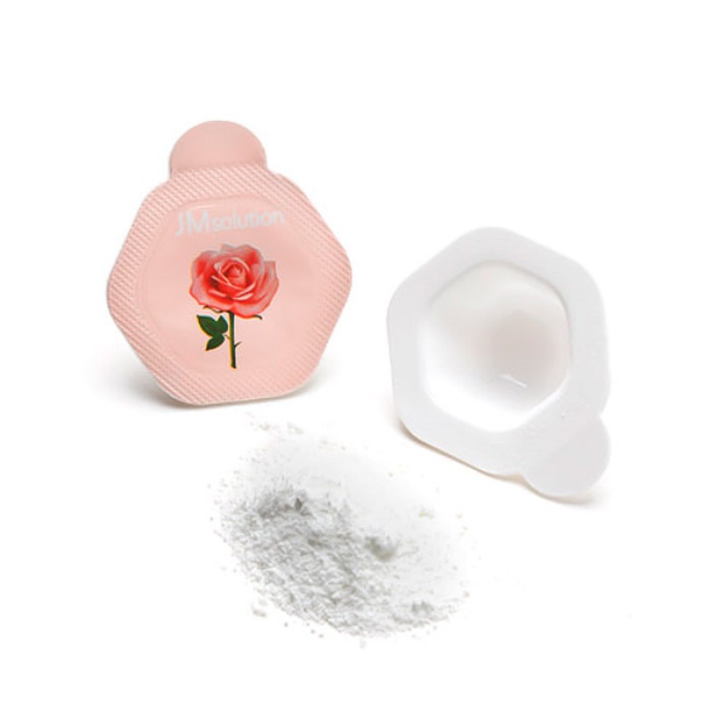 Энзимная пудра с розовой водой JM Solution Glow Luminious Flower Firming Powder Cleanser Rose