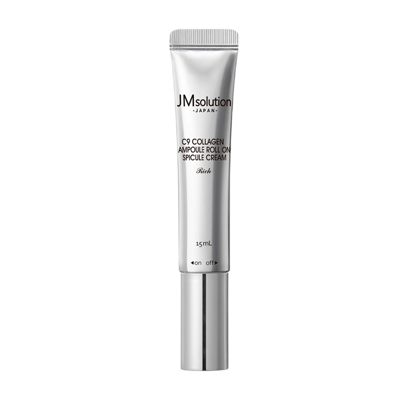 Крем-роллер для век со спикулам JMsolution C9 Collagen Ampoule Roll On Spicule Cream Rich 15мл 