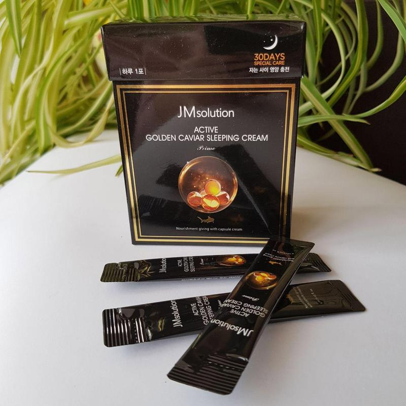 Ночной крем с икрой JMsolution Active Golden Caviar Sleeping Cream 4 мл