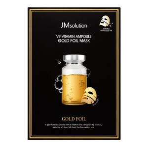 Ампульная маска с золотом и витаминами JMsolution V9 Vitamin Ampoule Gold Foil Mask 35мл