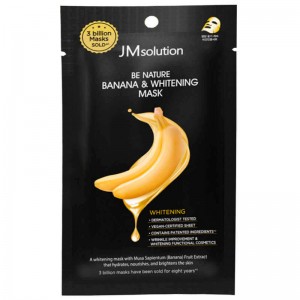 Осветляющая маска с экстрактомм банана JMsolution Be Nature Banana Whitening Mask 24мл