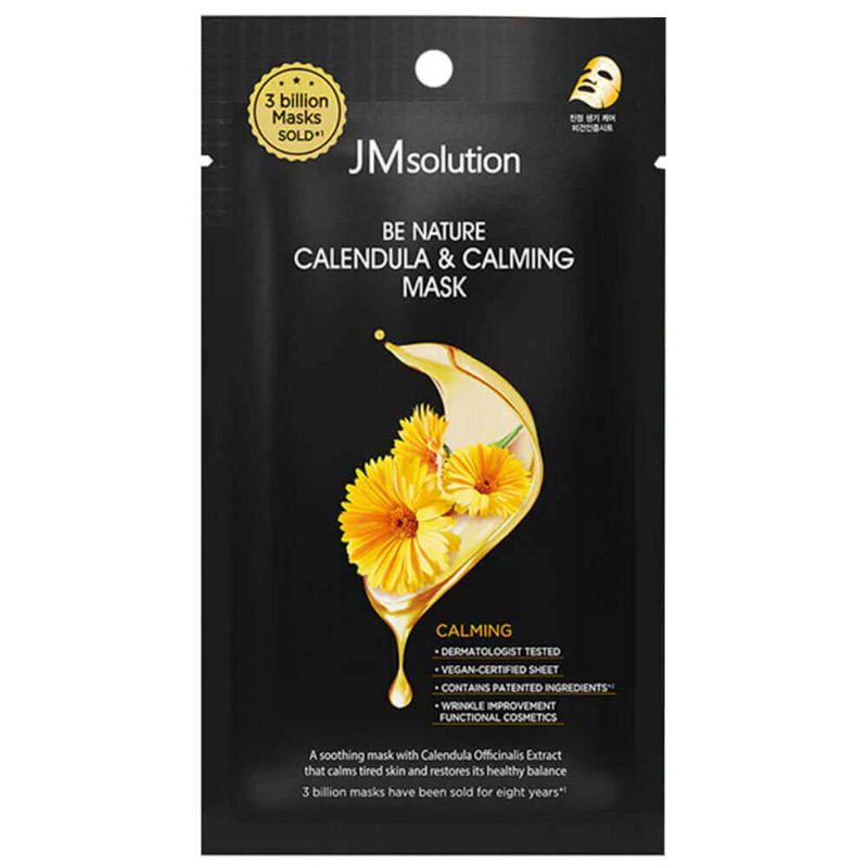 Успокаивающая тканевая маска c экстрактом календулы JMsolution Be Nature Calendula Calming Mask 24мл