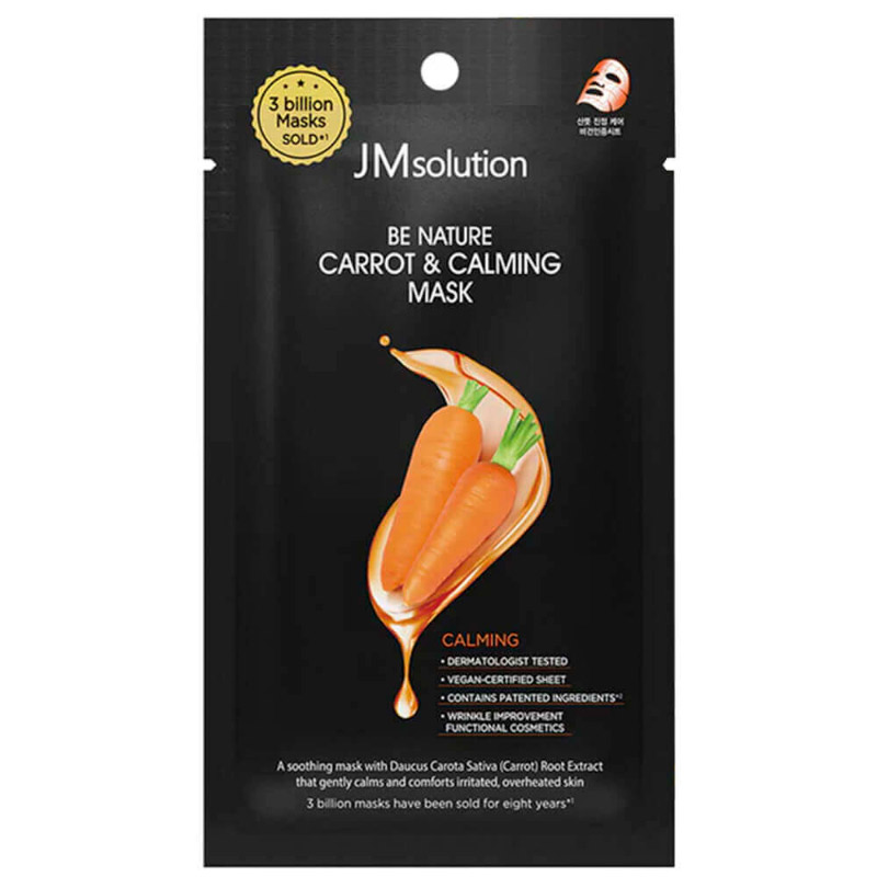 Успокаивающая маска с экстрактом моркови JMsolution Be Nature Carrot Calming Mask 24мл