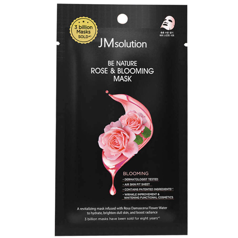 Увлажняющая маска с экстрактом розы JMsolution Be Nature Rose Blooming Mask 24мл