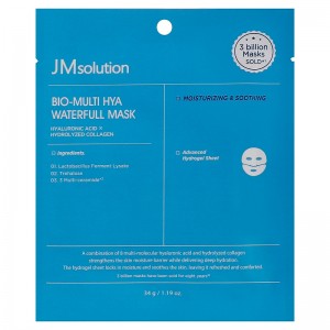 Тающая гидрогелевая маска с гиалуроновой кислотой JMsolution Bio-Multi Hya Waterfull Mask 34гр