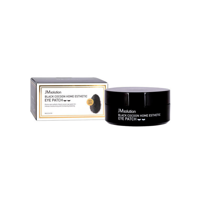 Гидрогелевые патчи с протеинами шёлка и углём JMsolution Black Cocoon Home Esthetic Eye Patch 60 шт