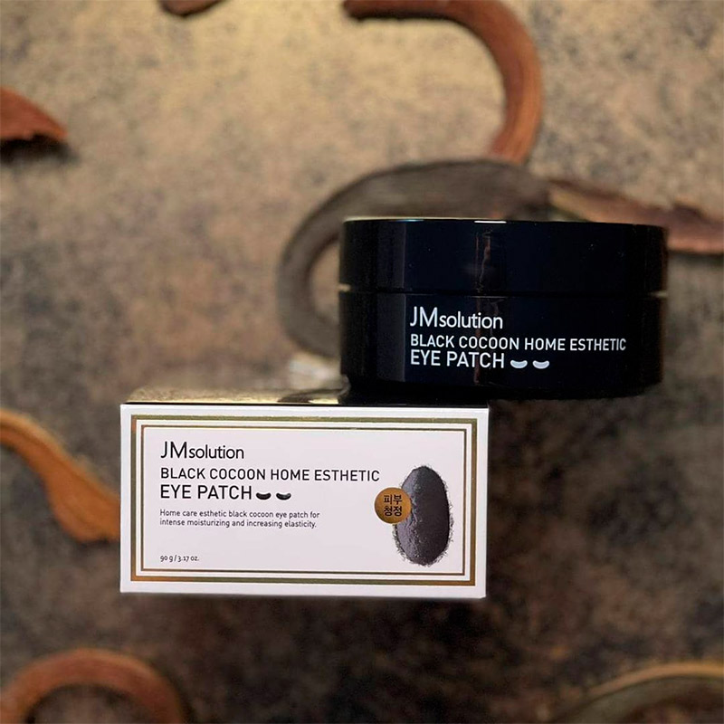 Гидрогелевые патчи с протеинами шёлка и углём JMsolution Black Cocoon Home Esthetic Eye Patch 60 шт