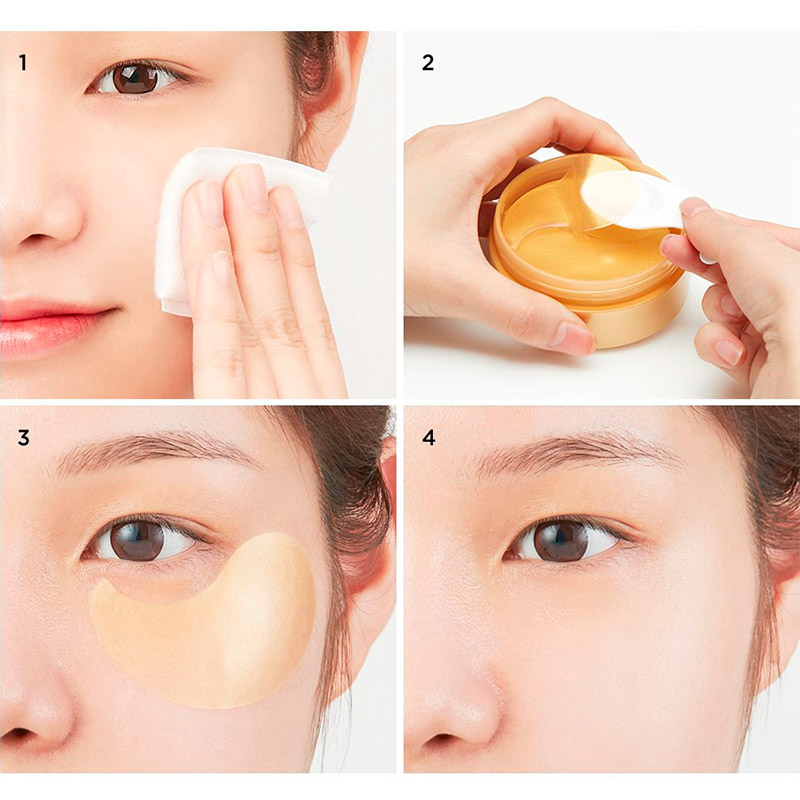 Гидрогелевые патчи с шёлком и золотом JMsolution Golden Cocoon Home Esthetic Eye Patch 60 шт