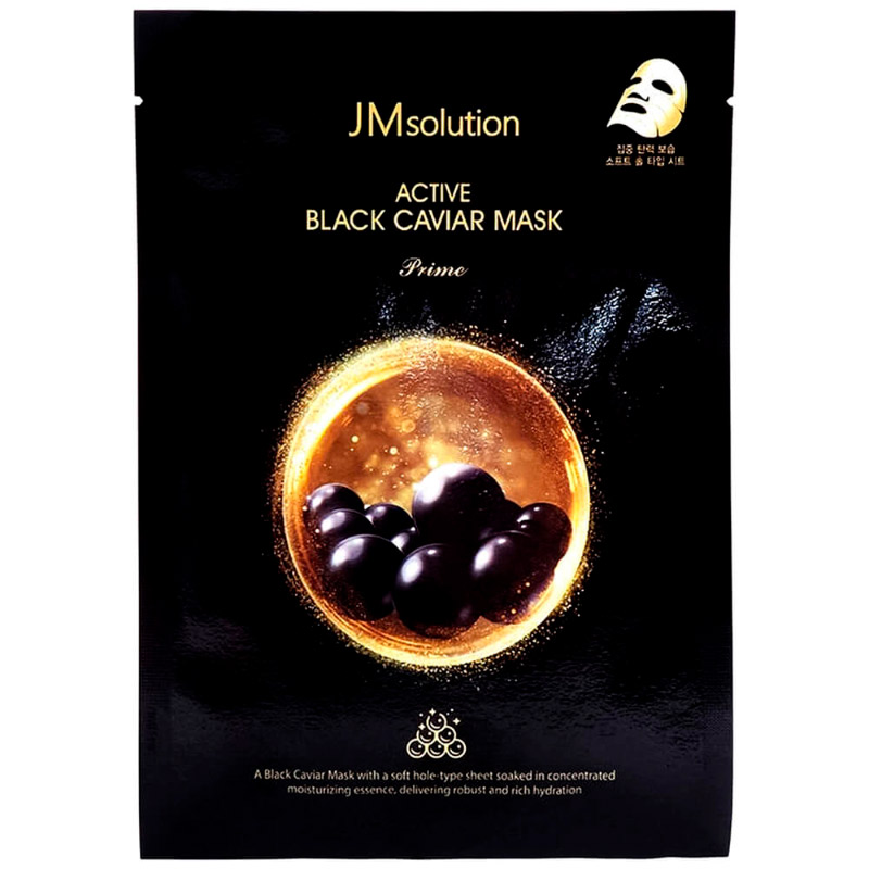 Антивозрастная тканевая маска с черной икрой JMsolution Active Black Caviar Mask 30 мл