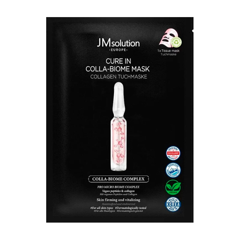 Лечебная тканевая маска с коллагеном JMSolution EUROPE Cure In Colla-Biome Mask 30 мл