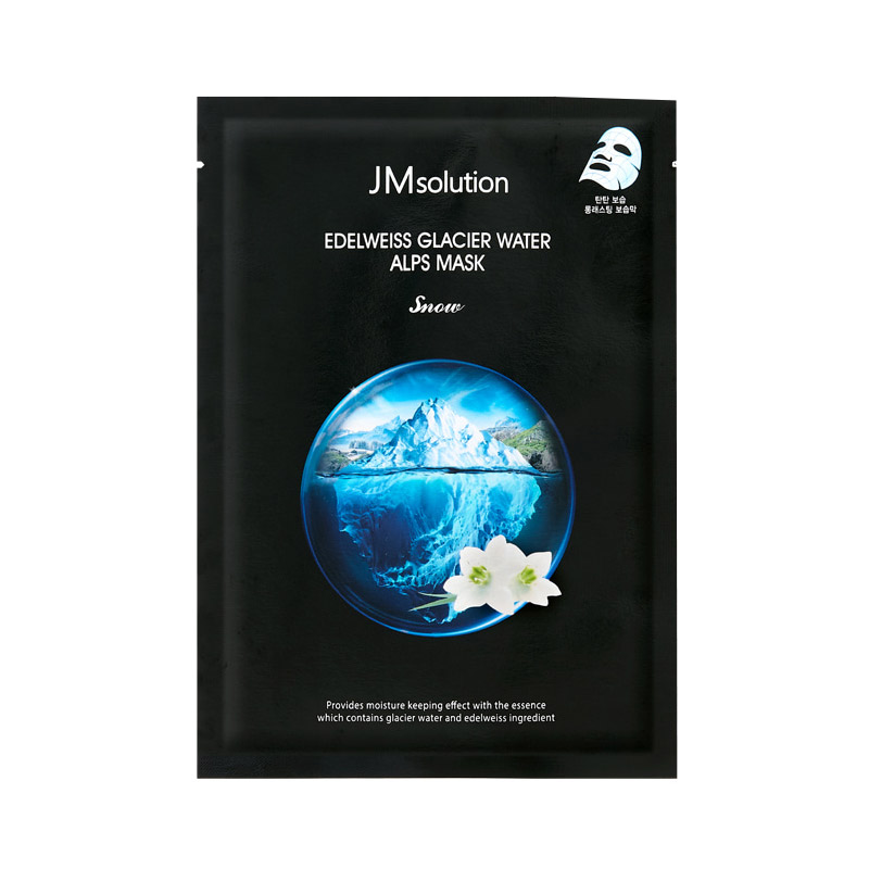 Тканевая целлюлозная маска с эдельвейсом JM Solution Edelweiss Glacier Water Alps Mask Snow 30 мл