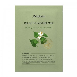 Успокаивающая тканевая маска JMSolution Releaf Fit Heartleaf Mask 35 мл