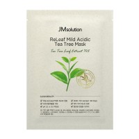 Противовоспалительная тканевая маска JMSolution Releaf Mild Acidic Tea Tree Mask 35 мл