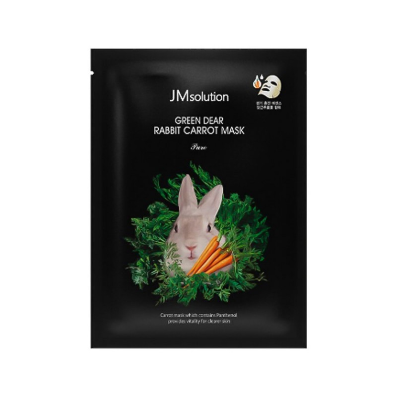 Успокаивающая тканевая маска JMsolution Green Dear Rabbit Carrot Mask 30 мл