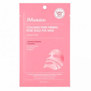 Укрепляющая тканевая маска JMsolution Collagen PDRN Firming Rose Gold Foil Mask 28 мл