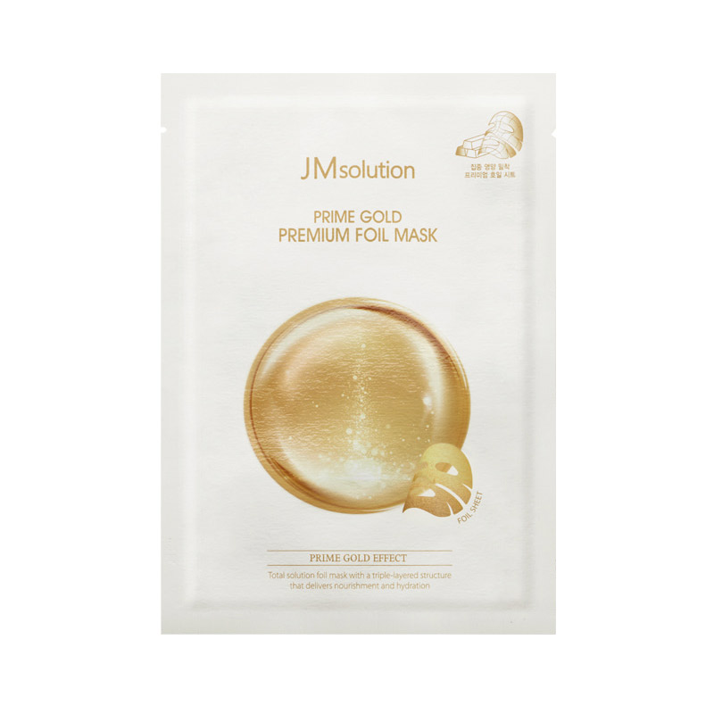 Трехслойная увлажняющая маска с коллоидным золотом JMsolution Prime Gold Premium Foil Mask 35мл