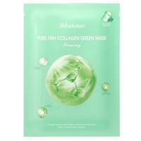 Успокаивающая маска с коллагеном JMsolution Pure Fish Collagen Green Mask Firming 30мл