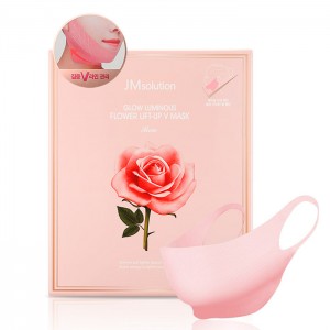 Лифтинг-маска для подбородка с розой JM Solution Glow Luminous Flower Lift-up V Mask Rose - 1 шт