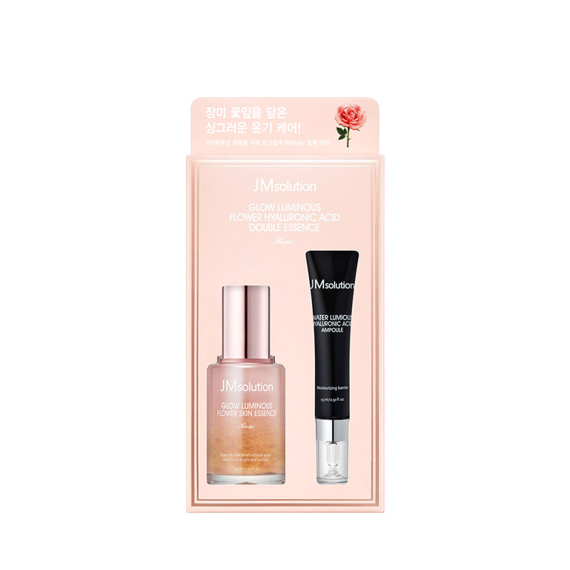 Набор сывороток с розой JMSolution Glow Luminous Flower Hyaluronic Acid Double Essence 30 мл 15 мл
