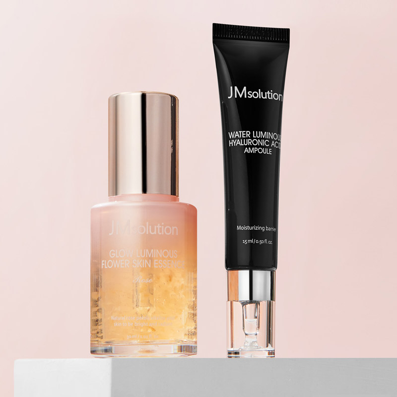 Набор сывороток с розой JMSolution Glow Luminous Flower Hyaluronic Acid Double Essence 30 мл 15 мл