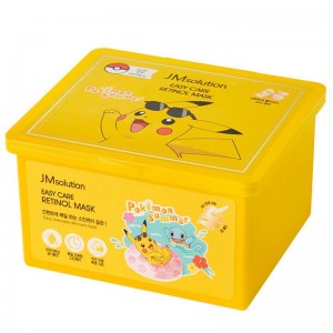Набор обновляющих масок с ретинолом JMsolution Easy Care Retinol Mask Pokemon Summer 30шт