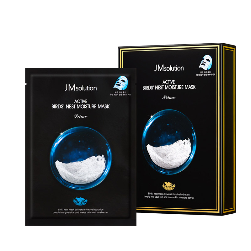 Ультратонкая тканевая маска с ласточкиным гнездом JMsolution Active Bird's Nest Moisture Mask Prime 33 мл