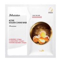 Тканевая премиум-маска с золотом и икрой JMsolution Active Golden Caviar Mask Premium 33мл