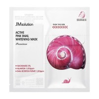 Тканевая премиум-маска с муцином улитки JMsolution Active Pink Snail Whitening Mask Premium 33мл
