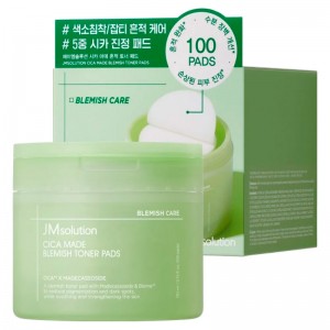 Пэды с центеллой против воспалений JMsolution Cica Made Blemish Toner Pads 100 шт Пэды с центеллой против воспалений JMsolution Cica Made Blemish Toner Pads 100 шт