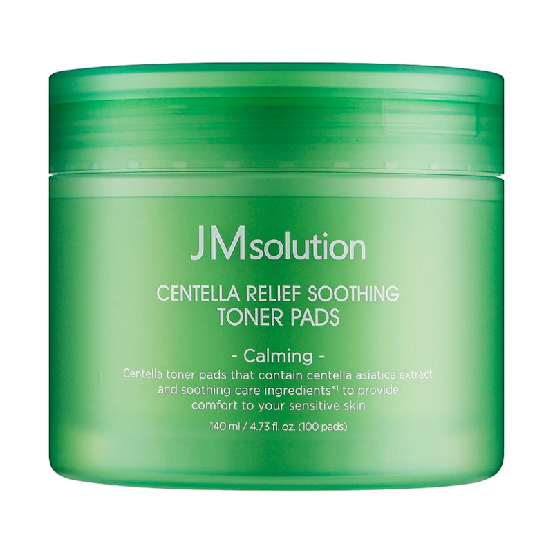 Успокаивающие тонер-пэды с центеллой JMsolution Centella Relief Soothing Toner Pads 100шт